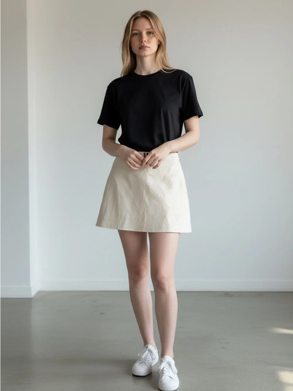 Anthropologie White Mini Skirt - Picture 1 of 10